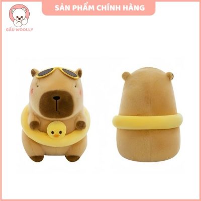 gấu bông capybara đeo phao vịt 